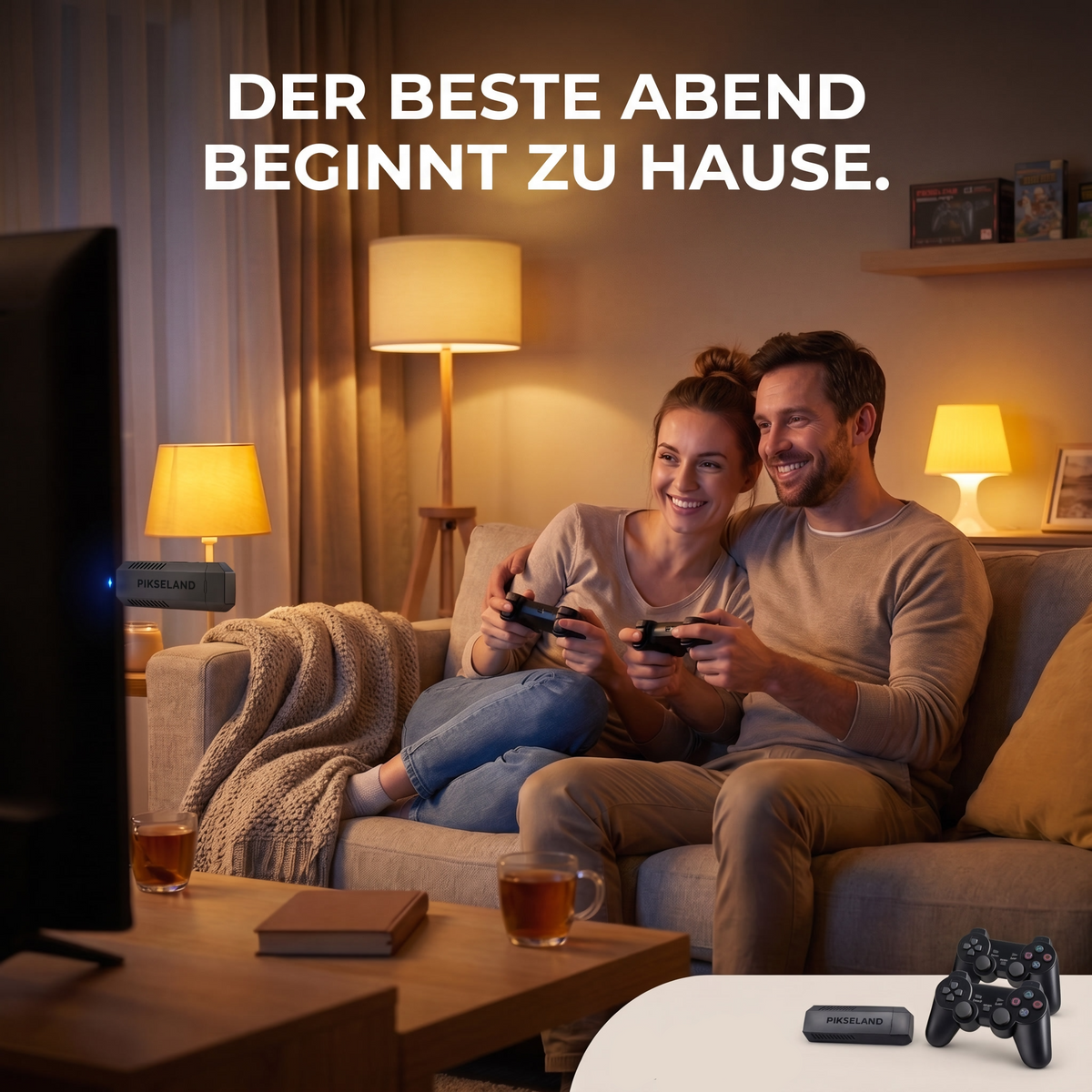 PIKSELAND™ - Konzole Retro Plug & Play + 2 Pady